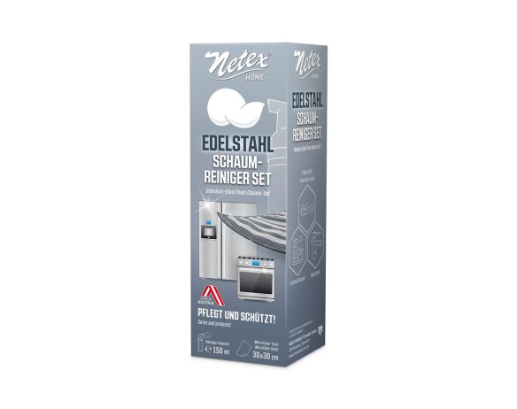 NETEX Edelstahl Schaumreiniger Set, 150 ml